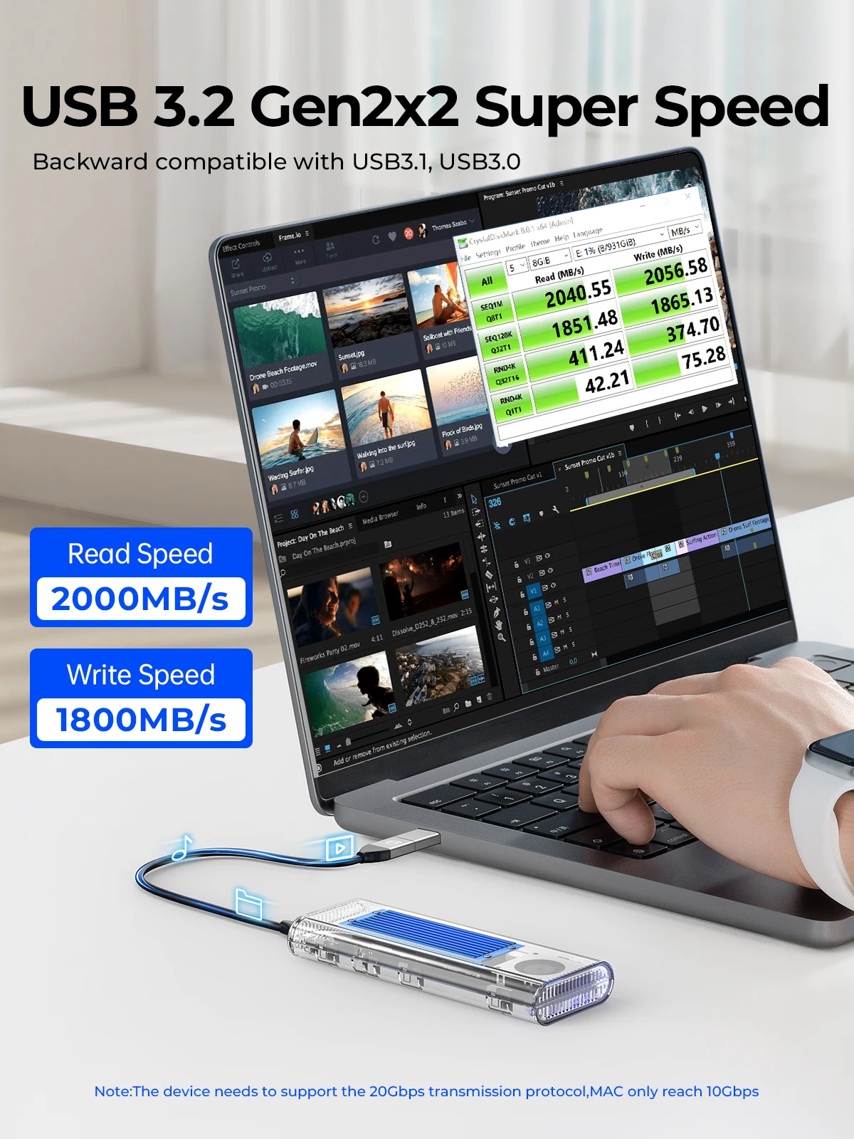 ORICO 20Gbps M.2 NVMe SSD Case - đánh giá và giá Thunderbolt 4 External Ssd 4Tb